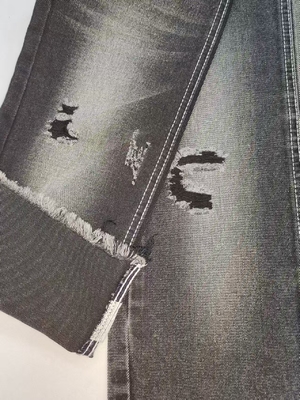 شراء قماش دينيم أسود/أسود بوزن 11.3 أونصة، ذو وزن ثقيل، مع بناء 10x7 للجينز online manufacture