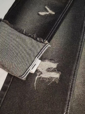 شراء 12.2OZ TWILL النمط الجينز النسيج الأسود / الأبيض مع بناء 7 × 7 للرجل الجينز online manufacture