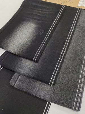 شراء 75٪ قطن 25٪ بوليستر ثويل جينم نسيج 9.4 أوقية أسود / أسود لبنطال جينم online manufacture