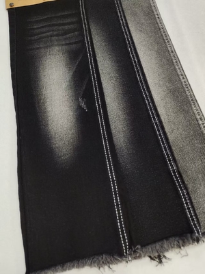 شراء 9.5 أونصة قماش دينيم أسود/أسود عالي التمدد بتركيبة 10*16/40+16/70 للجينز online manufacture