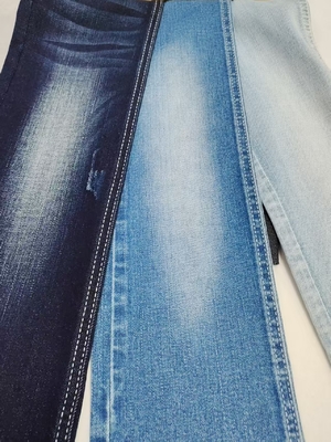 شراء ثنائي النواة Siro الخيط الصليب شرائح 85% القطن عالية سباندكس 8S النسيج الجينز للنساء الجينز online manufacture