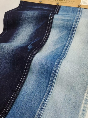 شراء 8.9oz 85%Cotton Dual-Core Siro Yarn Cross Slub 10s Denim Fabric 180cm Full Width For Jeans Or Jacket online manufacture