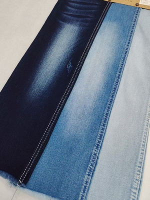 شراء Dual-Core Siro Yarn Cross Slub  85%Cotton Stretch Denim Fabric With 12+12*21/40+70 Construction JSD3280 For Jeans Or Coat online manufacture