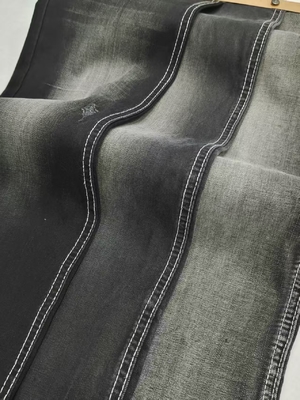 شراء 6.8oz Light Weight 61%Lyocell BLACK/BLACK Twill Style Stretch  Denim Fabric 69/71'' Full Width JSD2035A For Summer Jeans online manufacture