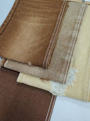 شراء 14oz Heavy Weight dark khaki Color Twill Style Denim Fabric 7*6 Construction Woven JSD3047F For Jeans online manufacture