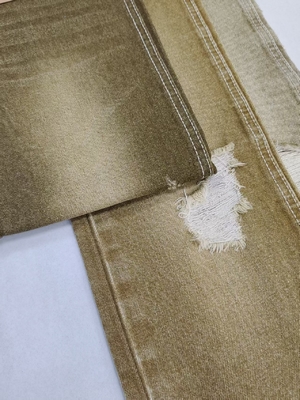 شراء 14oz heavy weight Light Green Color Twill Style Denim Fabric 7*6 construction Woven JSD3047M For winter jeans online manufacture