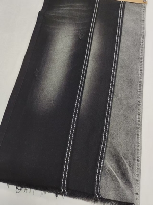 شراء 75% قطن 8.3 أوقية ثقيلة متوسطة النمط التويل الأسود / الأسود تمدد الجينز القماش 12+12*21/40 البناء JSD3225A للنساء الجينز online manufacture