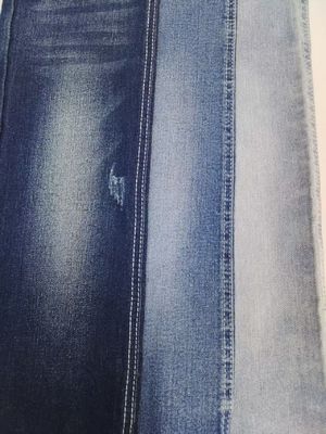 شراء High Stretch Dark Indigo Denim Fabric 12S 9.3oz For Woman Jeans online manufacture