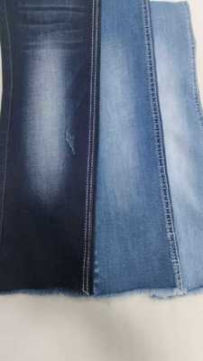 شراء Soft siro  10.4oz Elastic Dark indigo with full width 158-160cm construction 10+10*16/70/75TR Denim fabric  JSD3405 for jeans online manufacture