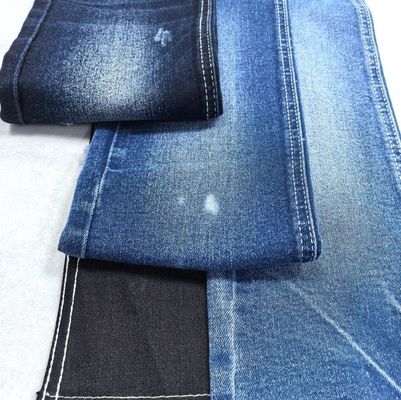 عناصر متوفرة في المخزون مطاطية للغاية نمط TWILL أزرق داكن قماش جينز دينيم JSD3216 للسيدات بنطلون جينز ملابس
