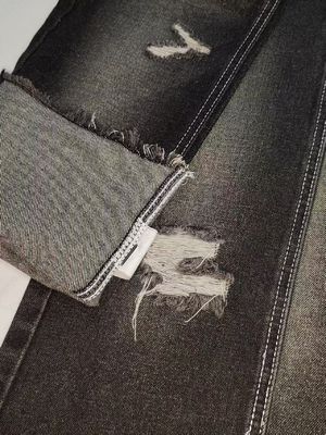 12.2OZ TWILL النمط الجينز النسيج الأسود / الأبيض مع بناء 7 × 7 للرجل الجينز